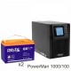 ИБП POWERMAN ONLINE 1000 Plus + Delta GX 12-100