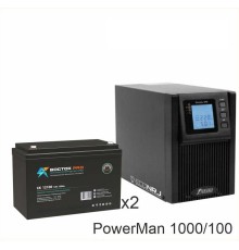 ИБП POWERMAN ONLINE 1000 Plus + ВОСТОК PRO СК-12100