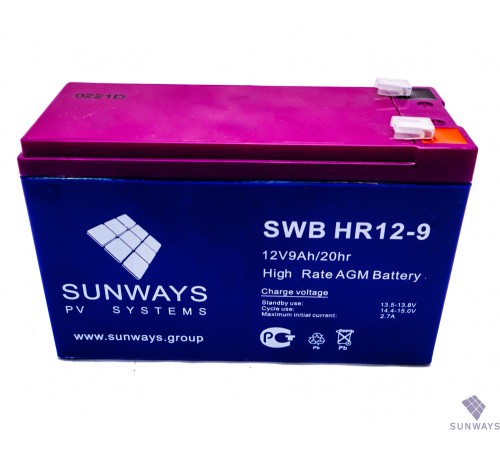 Аккумуляторная батарея SUNWAYS HR 12-9