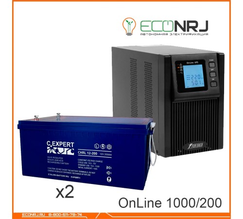 ИБП POWERMAN ONLINE 1000 Plus + ETALON CHRL 12-200