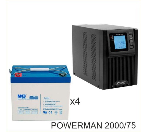 ИБП POWERMAN ONLINE 2000 Plus + MNB MNG75-12