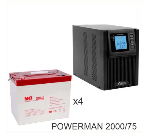 ИБП POWERMAN ONLINE 2000 Plus + MNB MМ75-12