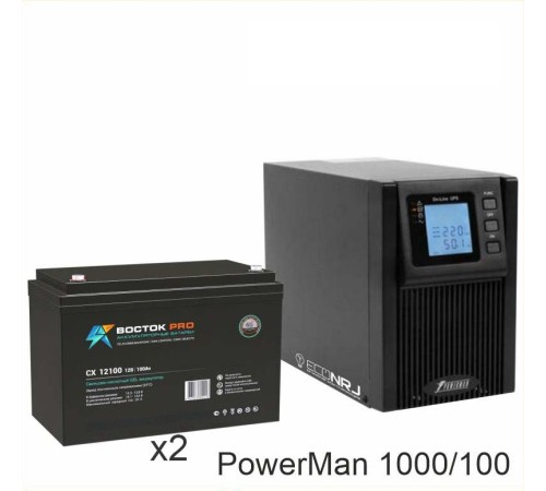 ИБП POWERMAN ONLINE 1000 Plus + ВОСТОК PRO СХ-12100