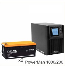 ИБП POWERMAN ONLINE 1000 Plus + Delta CGD 12200