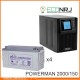 ИБП POWERMAN ONLINE 2000 Plus + LEOCH DJM12150