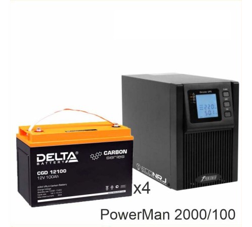 ИБП POWERMAN ONLINE 2000 Plus + Delta CGD 12100