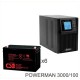 ИБП POWERMAN ONLINE 3000 Plus + CSB GP121000