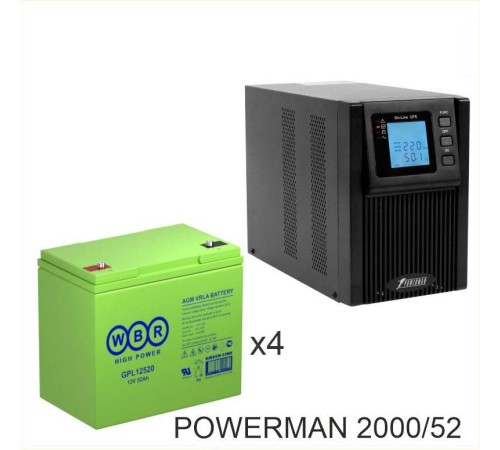 ИБП POWERMAN ONLINE 2000 Plus + WBR GPL12520