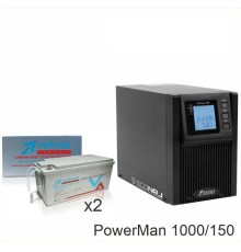 ИБП POWERMAN ONLINE 1000 Plus + Vektor VPbC 12-150