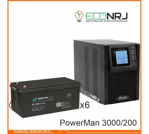 ИБП POWERMAN ONLINE 3000 Plus + ВОСТОК PRO СК-12200