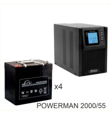 ИБП POWERMAN ONLINE 2000 Plus + LEOCH DJM1255