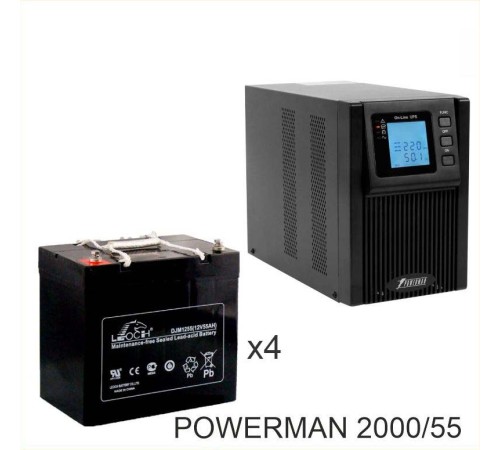 ИБП POWERMAN ONLINE 2000 Plus + LEOCH DJM1255