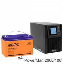 ИБП POWERMAN ONLINE 2000 Plus + Delta DTM 12100 L