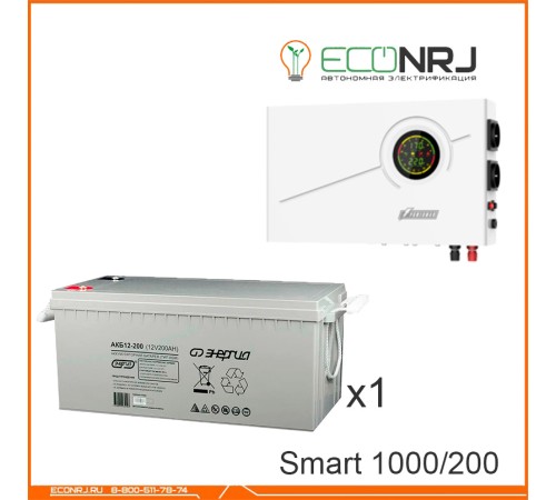 ИБП Powerman Smart 1000 INV + Энергия АКБ 12–200