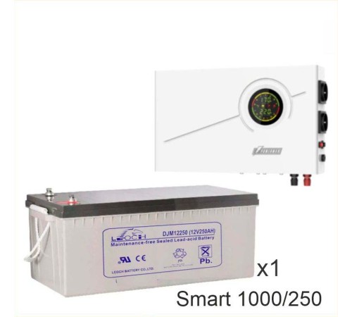 ИБП Powerman Smart 1000 INV + LEOCH DJM12250