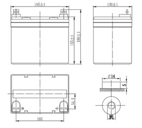 Аккумуляторная батарея Delta GX 12-33