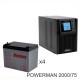 ИБП POWERMAN ONLINE 2000 Plus + Ventura GPL 12-75