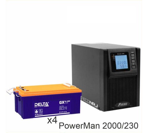 ИБП POWERMAN ONLINE 2000 Plus + Delta GX 12-230