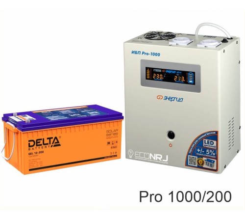 Энергия PRO-1000 + Аккумуляторная батарея Delta GEL 12-200