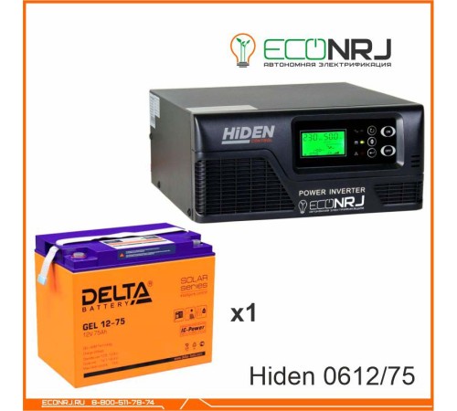 ИБП Hiden Control HPS20-0612 + Delta GEL 12-75