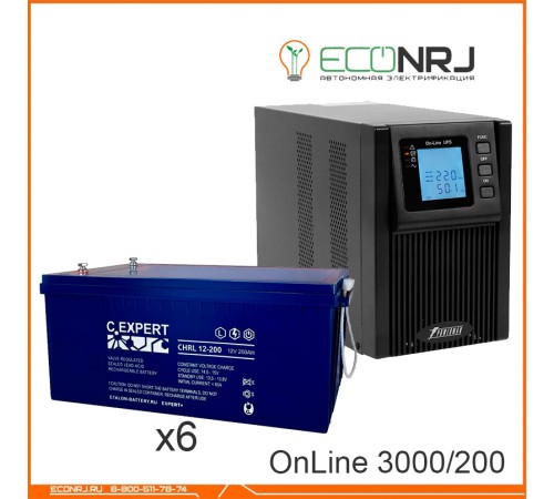 ИБП POWERMAN ONLINE 3000 Plus + ETALON CHRL 12-200