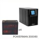 ИБП POWERMAN ONLINE 2000 Plus + CSB GPL12800