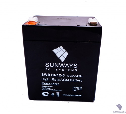 Аккумуляторная батарея SUNWAYS HR 12-5