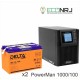 ИБП POWERMAN ONLINE 1000 Plus + Delta GEL 12-100