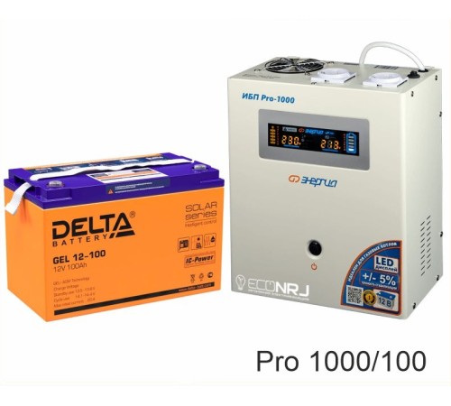 Энергия PRO-1000 + Аккумуляторная батарея Delta GEL 12-100