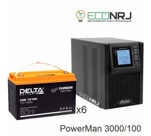 ИБП POWERMAN ONLINE 3000 Plus + Delta CGD 12100