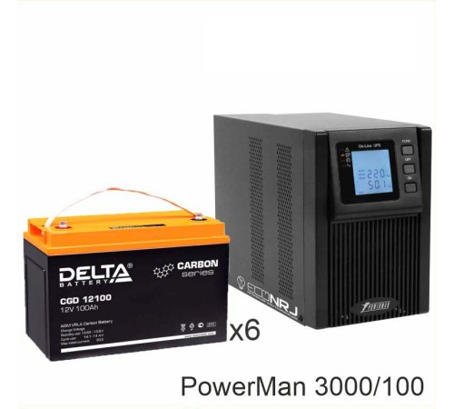 ИБП POWERMAN ONLINE 3000 Plus + Delta CGD 12100