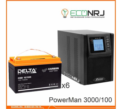 ИБП POWERMAN ONLINE 3000 Plus + Delta CGD 12100