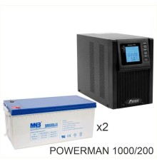 ИБП POWERMAN ONLINE 1000 Plus + MNB MNG200-12