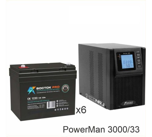 ИБП POWERMAN ONLINE 3000 Plus + ВОСТОК PRO СК-1233