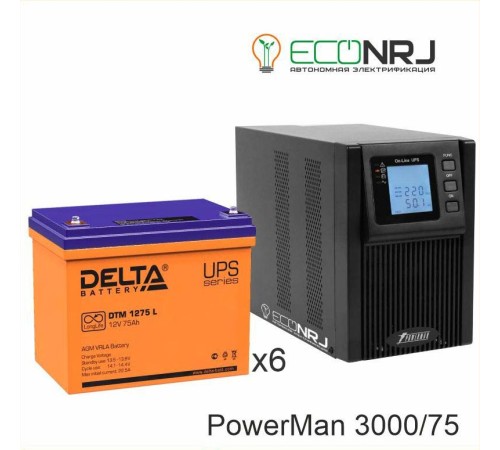 ИБП POWERMAN ONLINE 3000 Plus + Delta DTM 1275 L