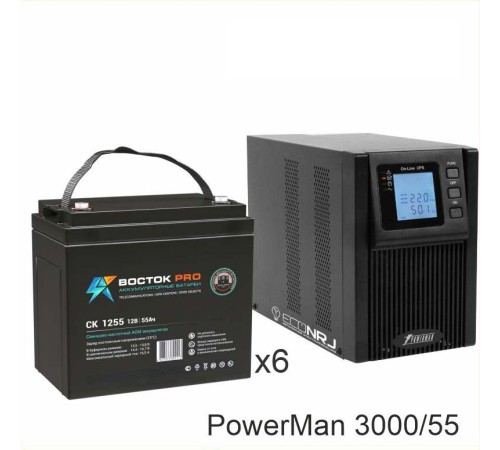 ИБП POWERMAN ONLINE 3000 Plus + ВОСТОК PRO СК-1255