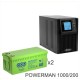 ИБП POWERMAN ONLINE 1000 Plus + WBR GPL122000