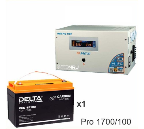 Энергия PRO-1700 + Аккумуляторная батарея Delta CGD 12100