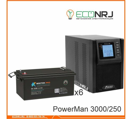 ИБП POWERMAN ONLINE 3000 Plus + ВОСТОК PRO СК-12250