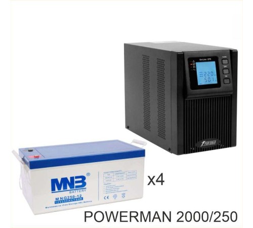 ИБП POWERMAN ONLINE 2000 Plus + MNB MNG250-12