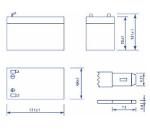 Аккумуляторная батарея Battbee BT 1212