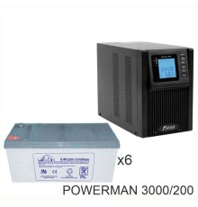 ИБП POWERMAN ONLINE 3000 Plus + LEOCH DJM12200