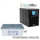 ИБП POWERMAN ONLINE 3000 Plus + LEOCH DJM12200