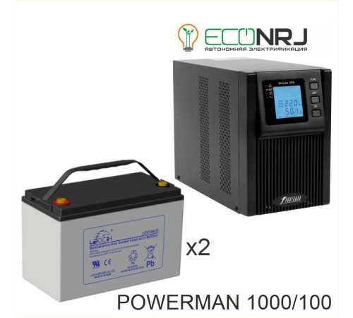 ИБП POWERMAN ONLINE 1000 Plus + LEOCH DJM12100