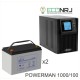 ИБП POWERMAN ONLINE 1000 Plus + LEOCH DJM12100