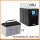 ИБП POWERMAN ONLINE 1000 Plus + LEOCH DJM12100