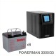 ИБП POWERMAN ONLINE 3000 Plus + Ventura GPL 12-33