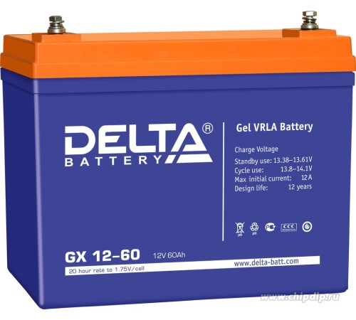 Аккумуляторная батарея Delta GX 12-60