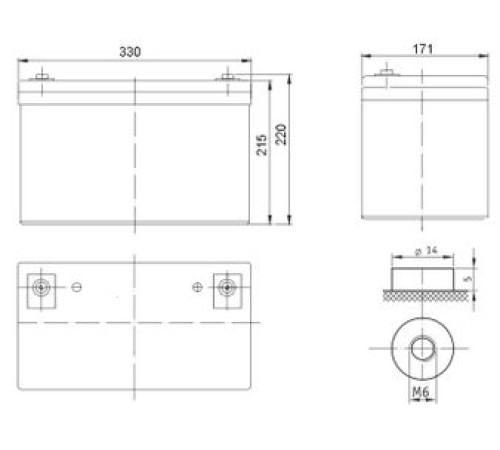 Аккумуляторная батарея Delta HRL 12-100