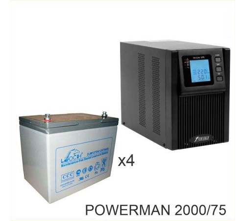 ИБП POWERMAN ONLINE 2000 Plus + LEOCH DJM1275